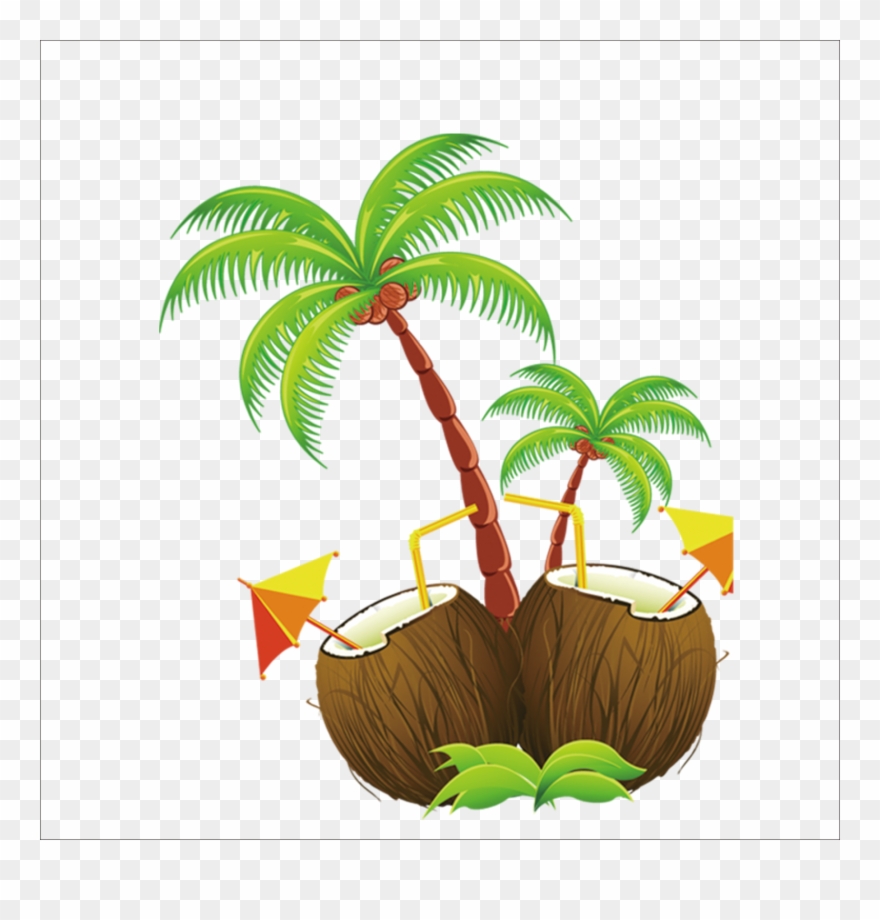 Island Clip Art Coconut Transprent Png Free - Coconut Tree Clipart Png Transparent Png