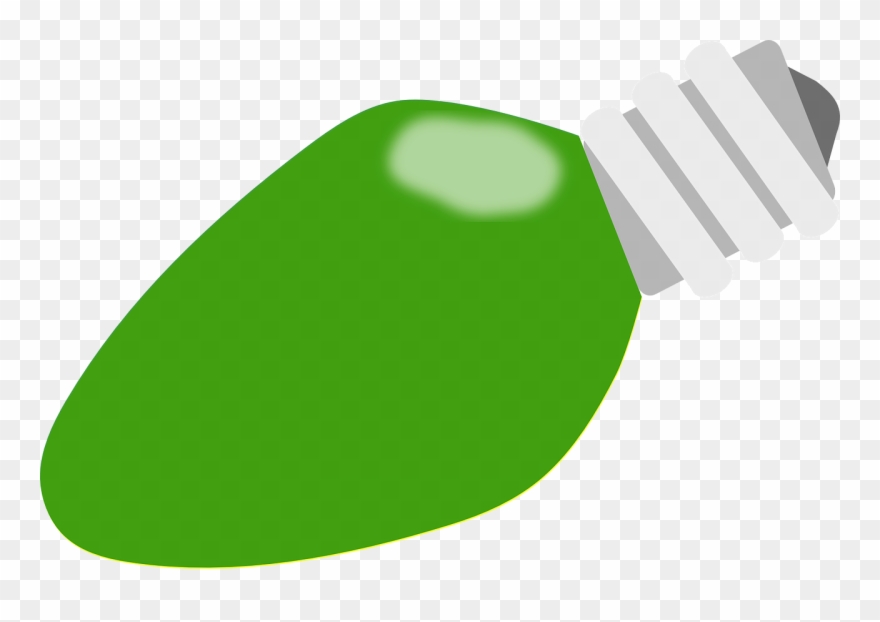 Green Christmas Light Bulb Clipart