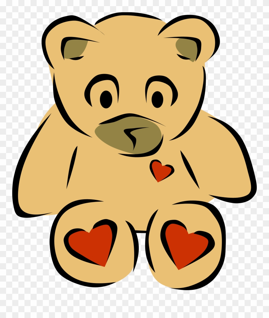 Clip Art Bear Heart 2 Christmas Xmas Teddy Bear Clipart - Teddy Bear Clip Art - Png Download