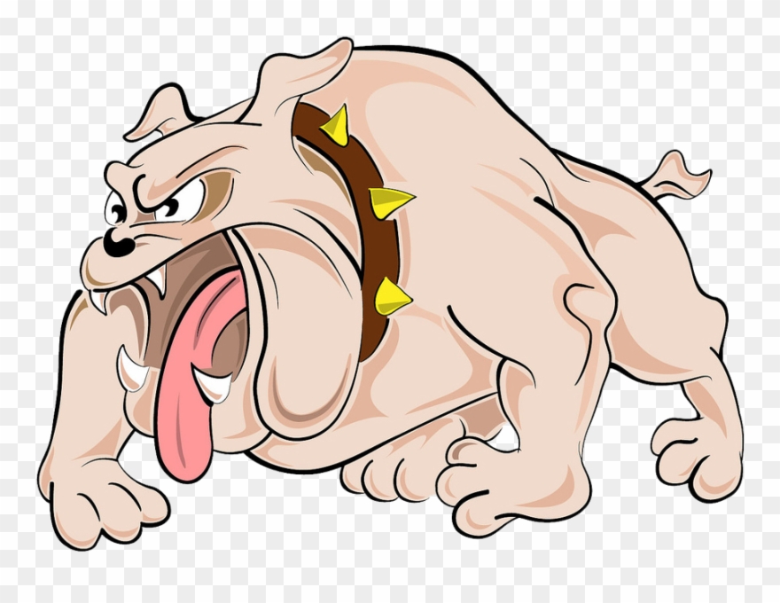 Free To Use Public Domain Bulldog Clip Art - Mean Dog Clipart Png Transparent Png