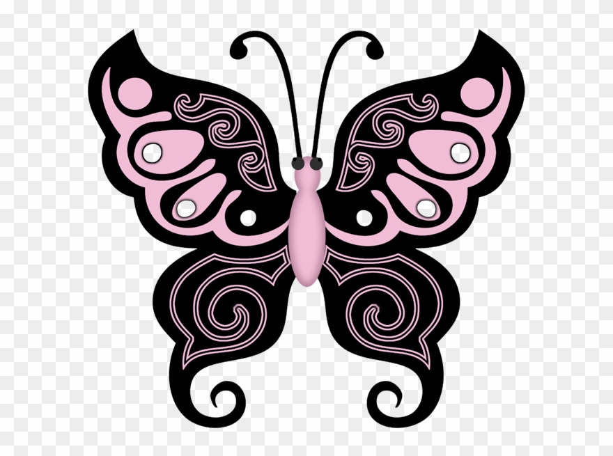 Playboy Bunny Collection Insect Clipart, Butterfly - Beautiful Border Design For Projects - Png Download