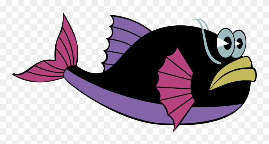 Black And White Stock Carrot Clipart Steamed - Sea Creatures Fish Clipart - Png Download