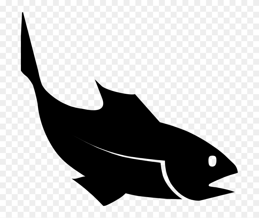 Svg Library Clip Art Panda Free - Fish Vector Black And White - Png Download