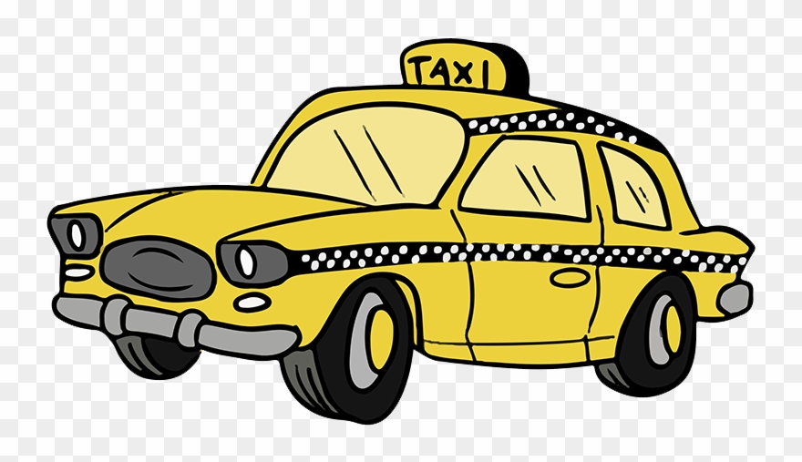 Free Cartoon Taxi Cab Clip Art Taxi Clipart 900 - Transparent Background Taxi Cab Clipart - Png Download