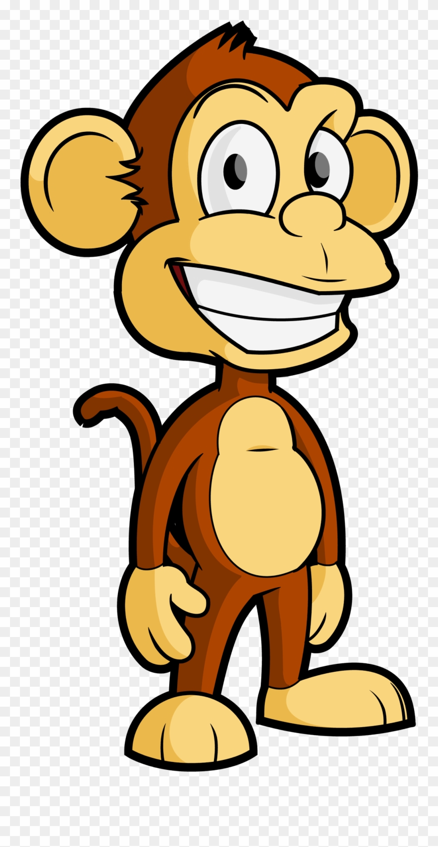 Free Cartoon Monkey Vector Clip Art - Cartoon Monkey - Png Download