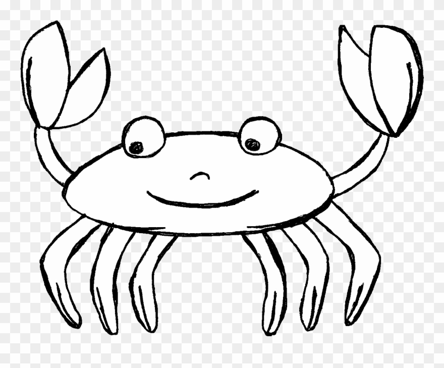 Picture Free Ocean Clip Art Best - Crab Clip Art Black And White - Png Download