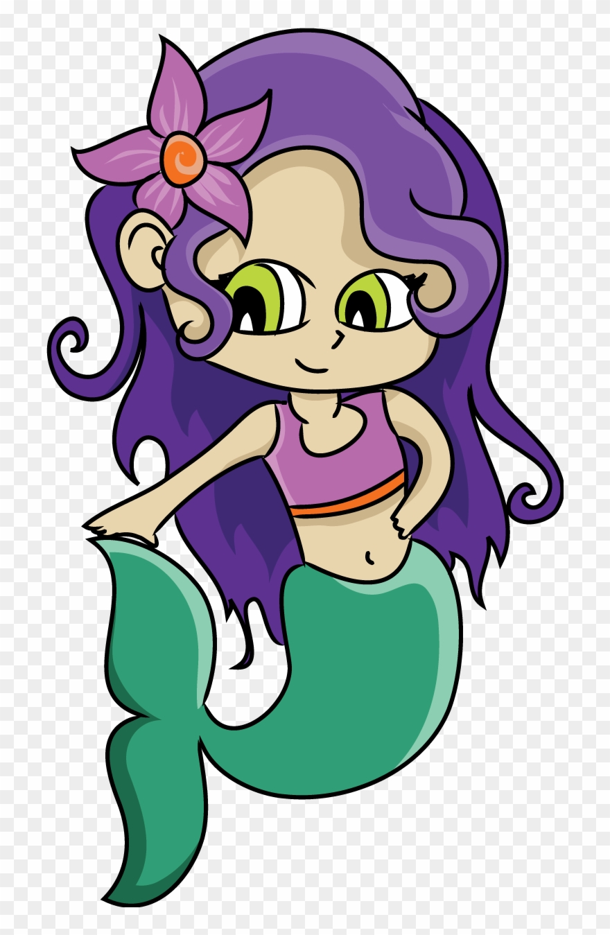 Mermaid Clipart Cartoon Mermaid - Under The Sea Mermaid Art - Png Download