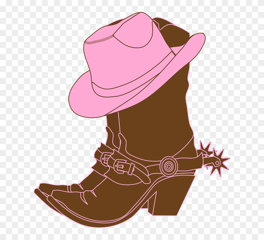 Cowgirl Clip Art Free - Pink Cowgirl Boots Clip Art - Png Download