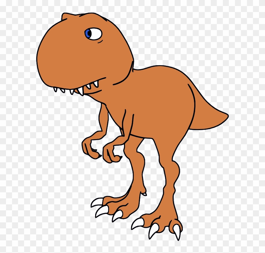 Tyrannosaurus Drawing Dinosaur Cartoon Line Art - Drawing Cartoon T Rex Art Clipart