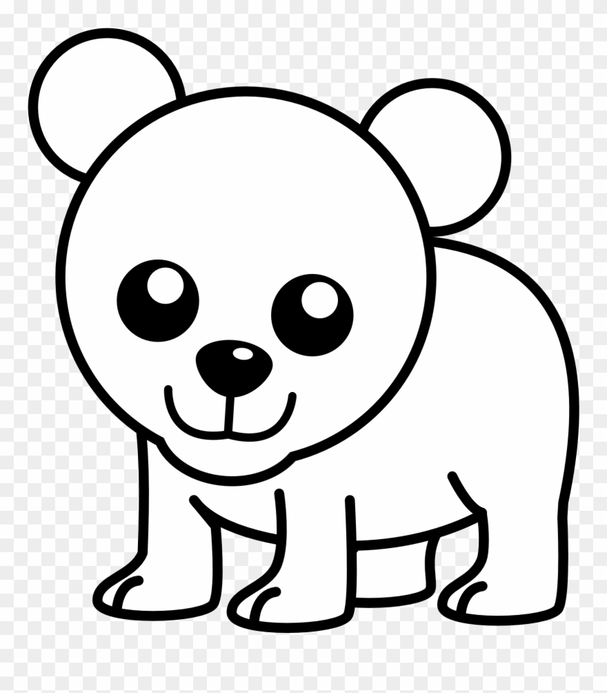 Xmas Stuff For Christmas Polar Bear Clipart - Draw Cute Polar Bear - Png Download