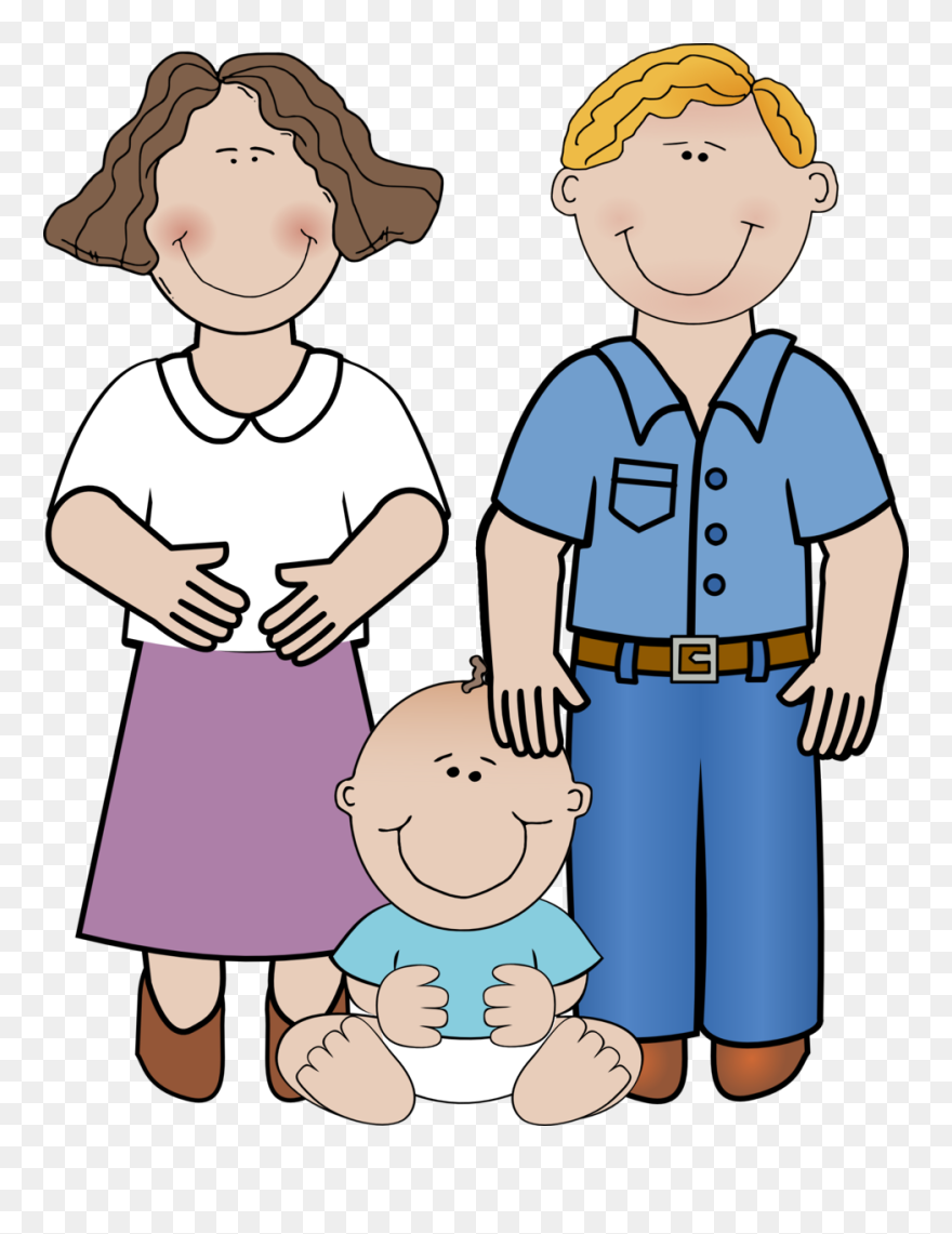Free Clipart Families - Baby And Parent Clipart - Png Download