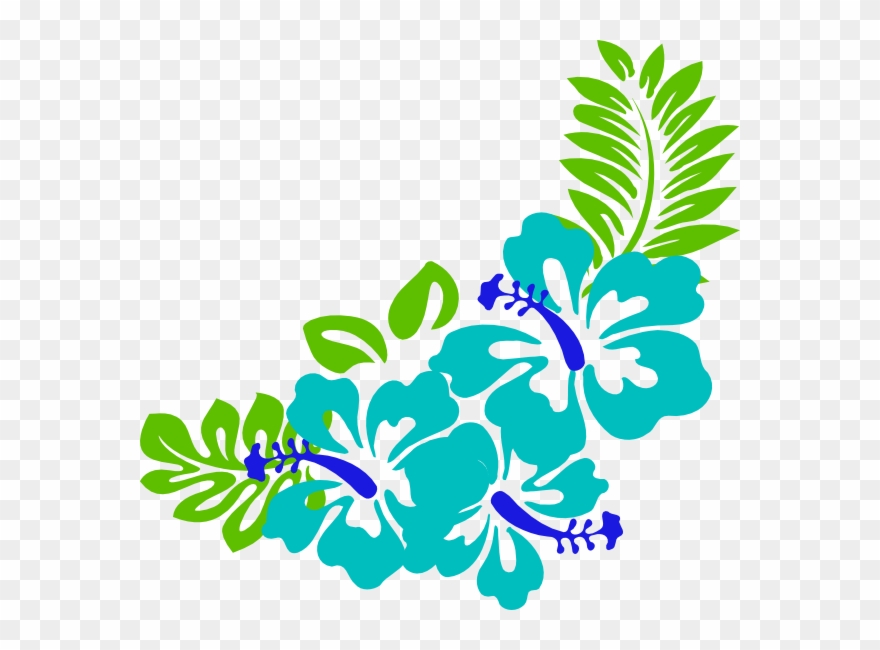 Luau Clip Art Borders Free Clipart Images 4 - Tropical Flowers Clip Art - Png Download