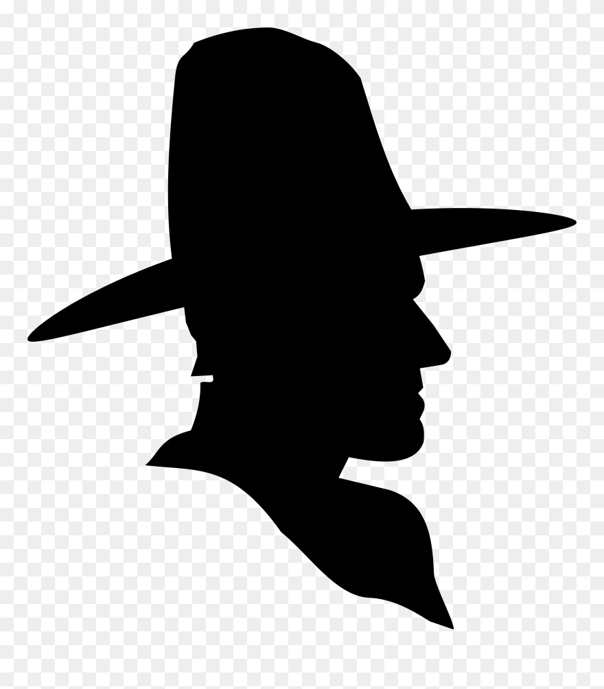 Cowboy Silhouette Profile Clipart