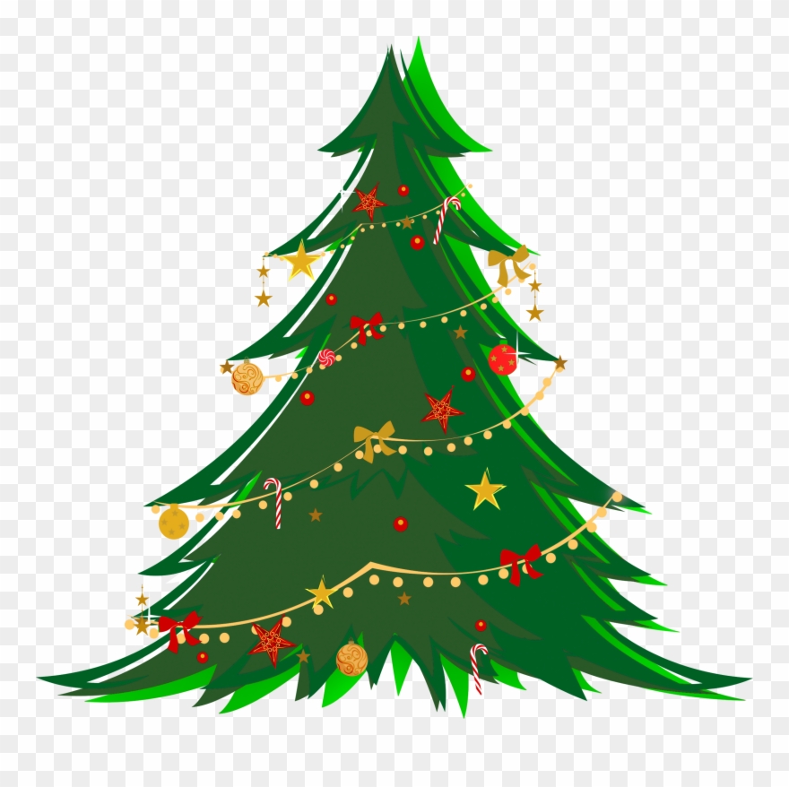Pine Tree Clipart Transparent Background Pivot Media - Transparent Christmas Tree Clipart - Png Download