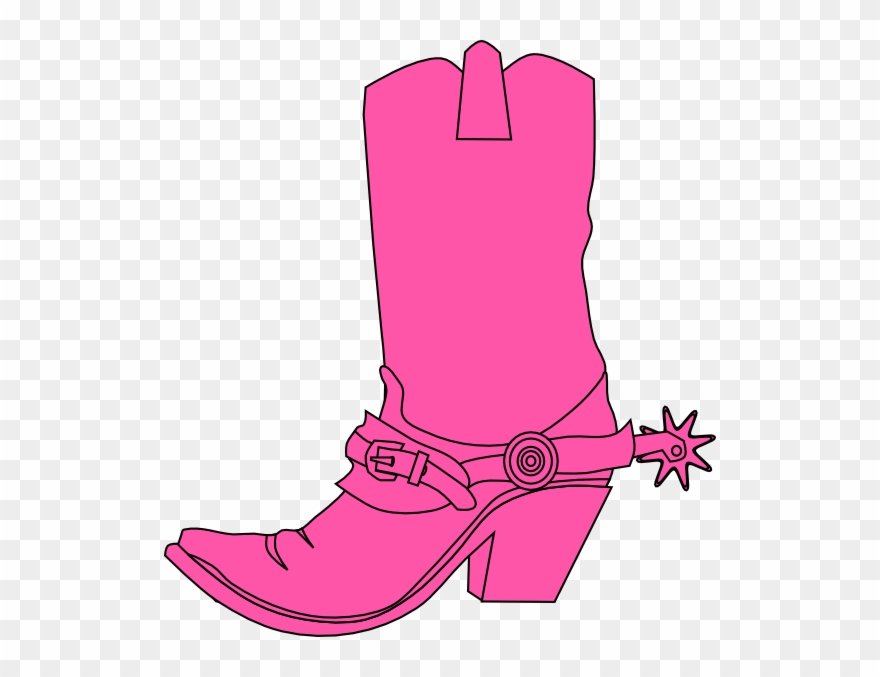 Cowgirl Clipart - Pink Cowboy Boot Clipart - Png Download