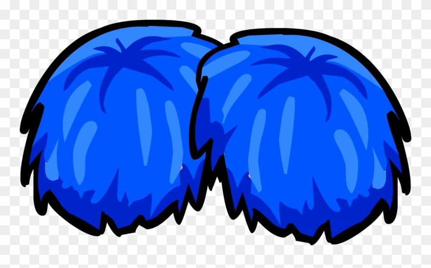Cheerleader Pom Poms Clipart - Blue Pom Poms Clipart - Png Download