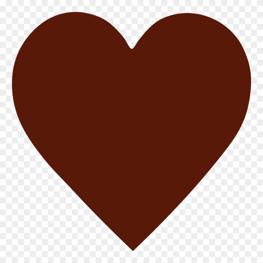 Burgundy Heart Cliparts - Brown Heart Clipart - Png Download