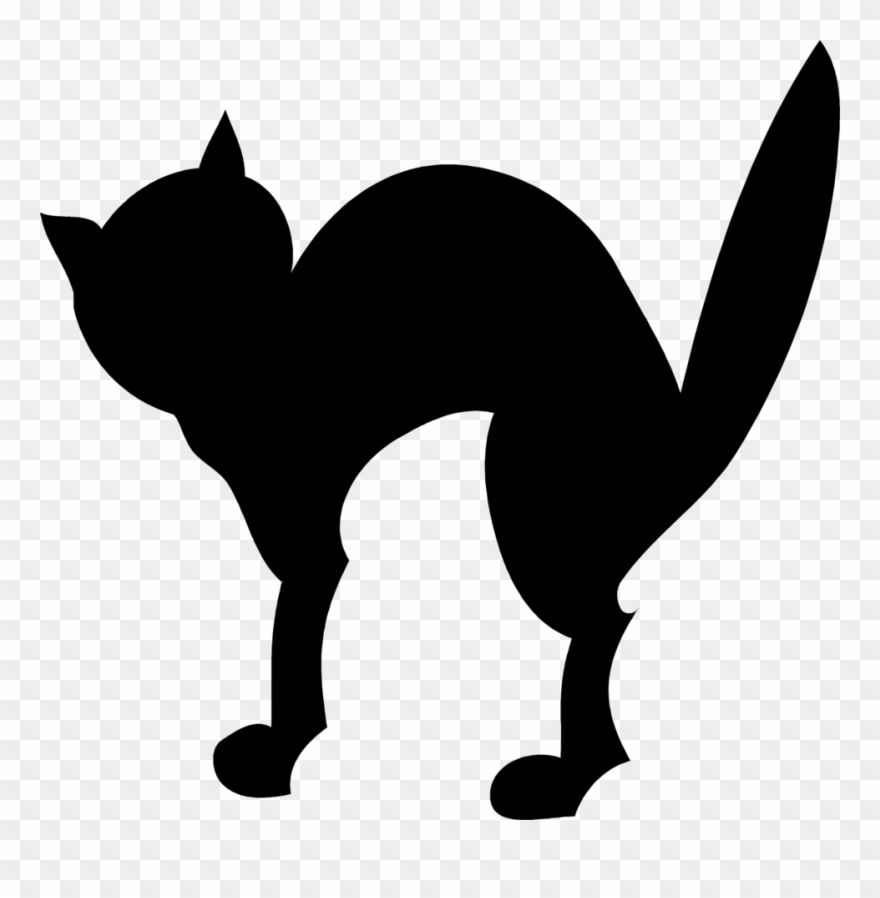 Cat Silhouette Free Stock Photo Illustration Of A Black - Silueta De Gato De Halloween Clipart