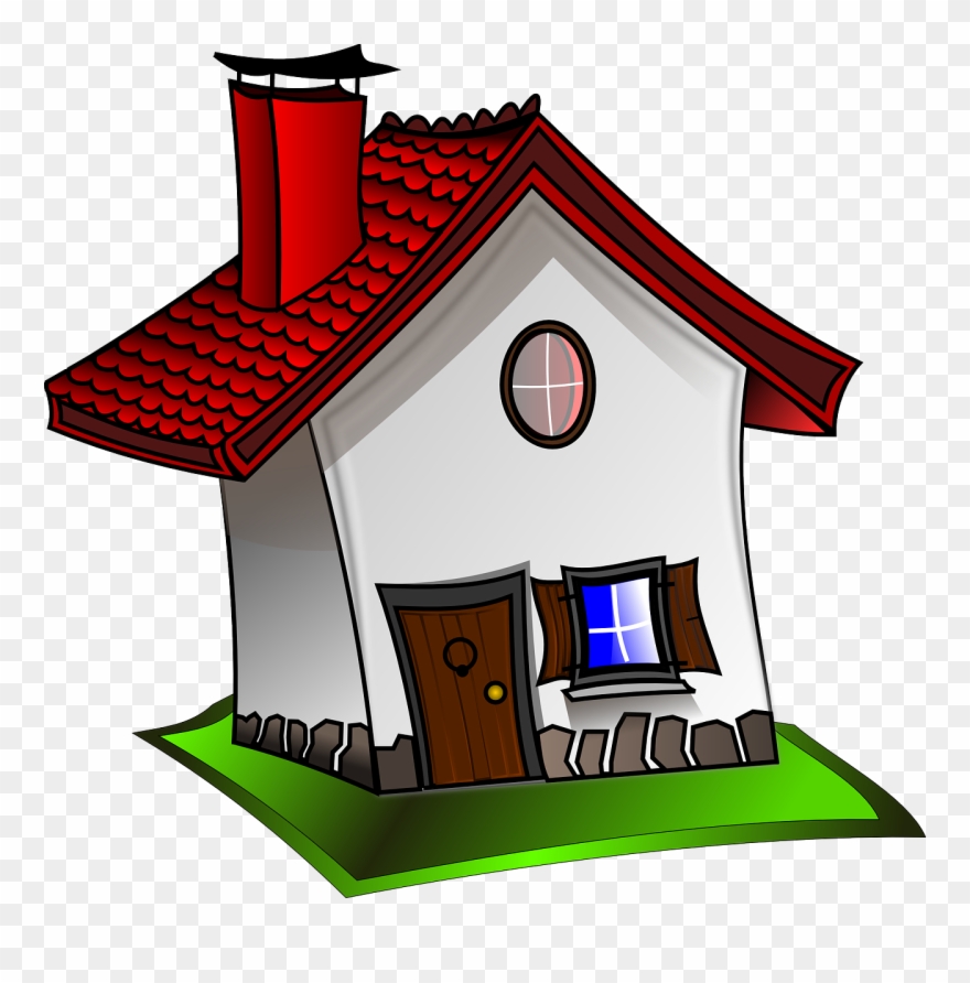 Cartoon House Clip Art Clipartsco - Button Home Cartoon - Png Download