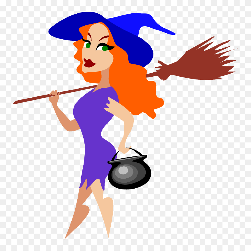 Free Clipart Of Halloween Witches - Sexy Witch Clip Art - Png Download