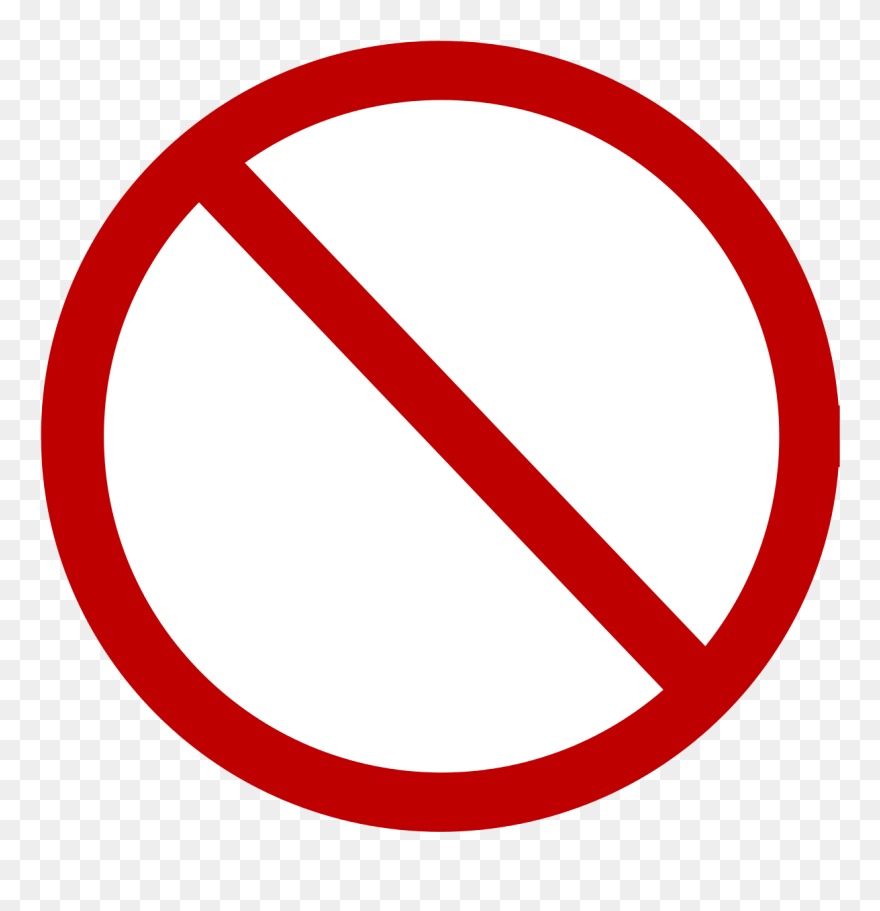 Free Vector Red No Circle Clip Art - Circle With A Line Through - Png Download