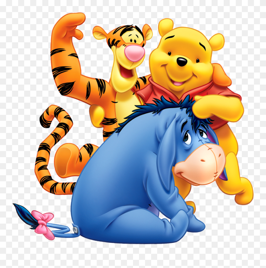 A Page's Has Free Clipart Links Directory - Winnie The Pooh Eeyore And Tigger - Png Download