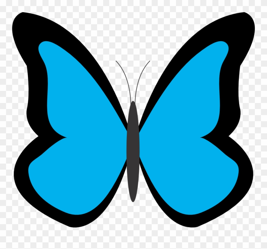 Svg Clip Art Chrisdesign Comic Tv Black White Line - Blue Butterfly Clip Art - Png Download