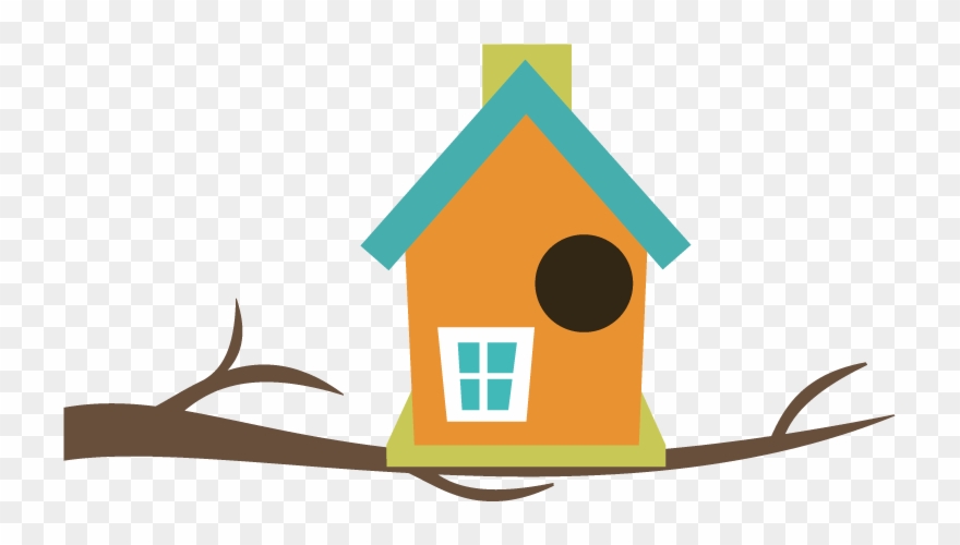 Graphic Black And White Birdhouse Clipart - Birds House Clip Art - Png Download