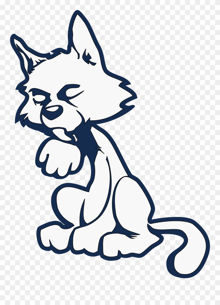 Cat Clip Art Black And White - Clip Art - Png Download