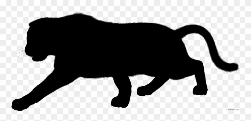 Black Panther Leopard Cougar Silhouette Jaguar - Panther Silhouette Clipart