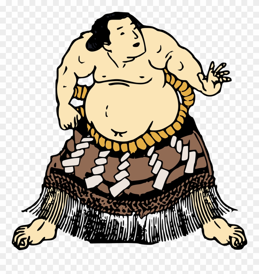 Sumo Wrestler Hand Out Wrestling Clip Art Baseball - Old Japanese Man Png Transparent Png