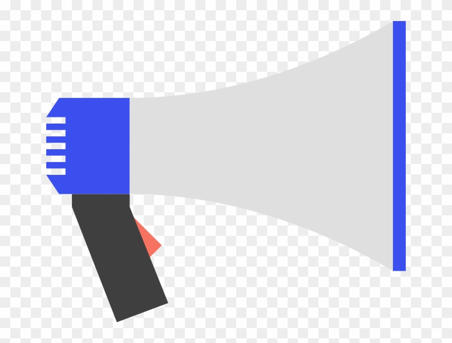 Cheer Megaphone Clipart Black And White Free Cliparting - Simple Megaphone - Png Download