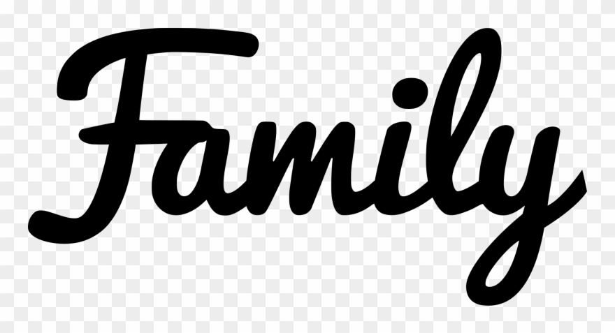 Cursive Font Family Child Script Typeface - Family Text Clipart - Png Download