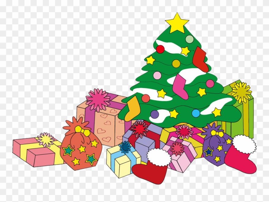Christmas Tree Clip Art Christmas Christmas Gift Christmas - Christmas Tree Presents Clip Art - Png Download