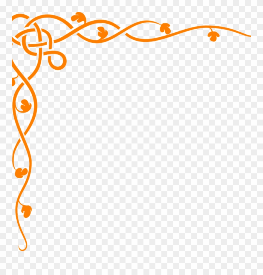 Corner Page Borders Flower Page Border Free Vector - Gold Border Design Png Clipart