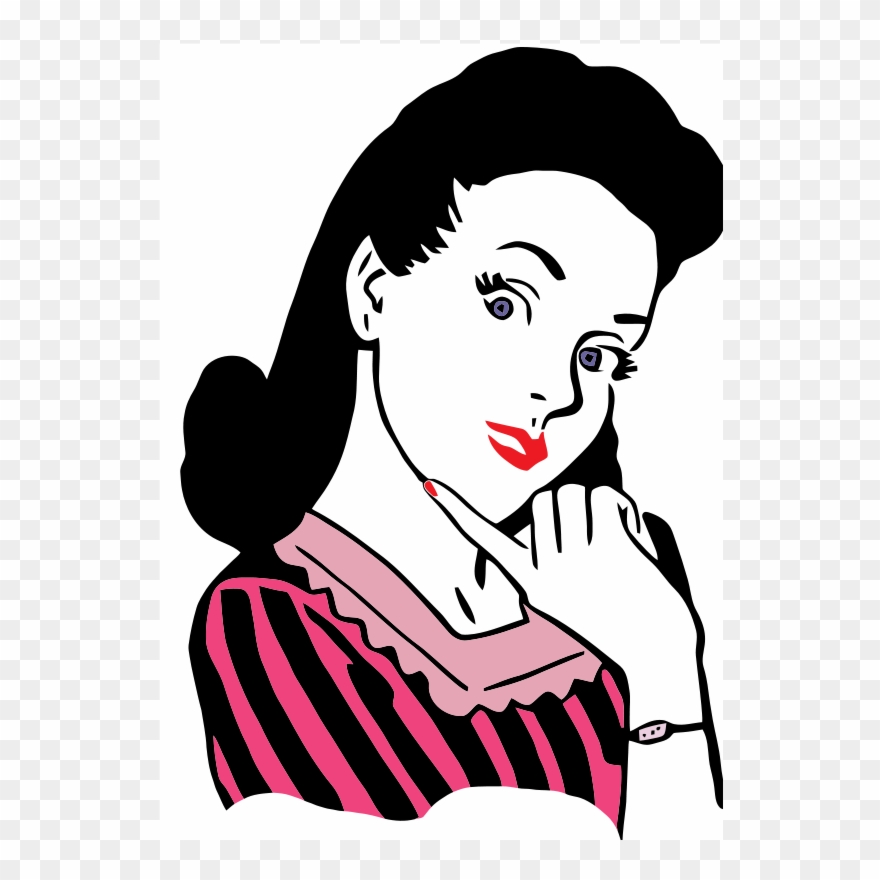1950s Woman Clip Art - Png Download