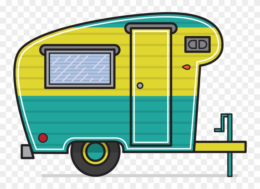 Performing Nightly - Retro Trailer Clip Art - Png Download