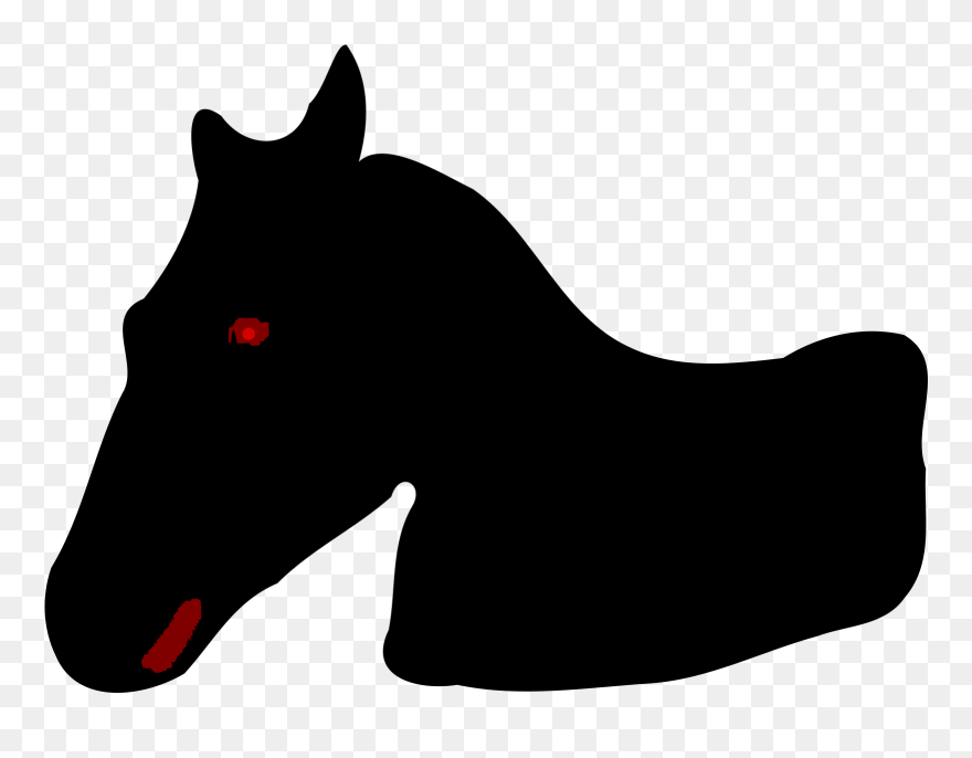 Illustration Of A Horse - Custom Black Horse Shower Curtain Clipart