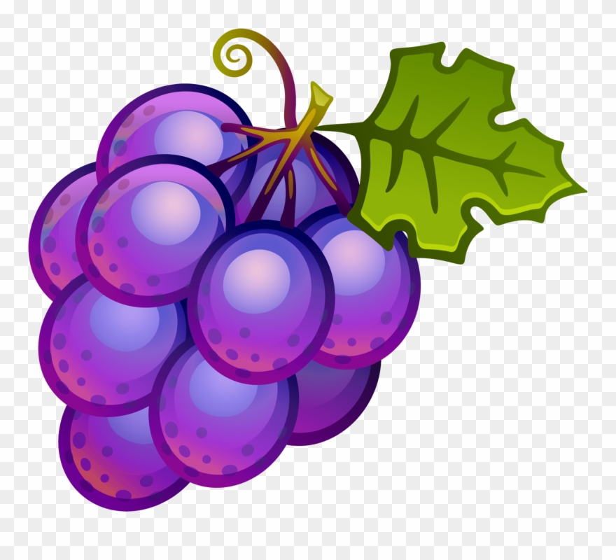 Grapes Clipart - Grapes Fruit Clip Art - Png Download