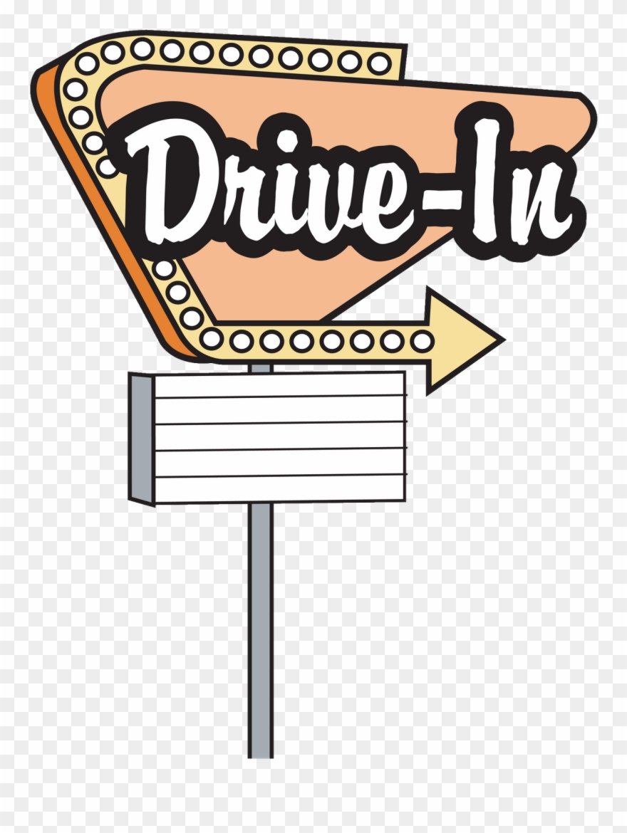 Fifties Diner, Retro Diner, Diner Logo, Retro Birthday, - Drive In Movie Theater Sign Clipart