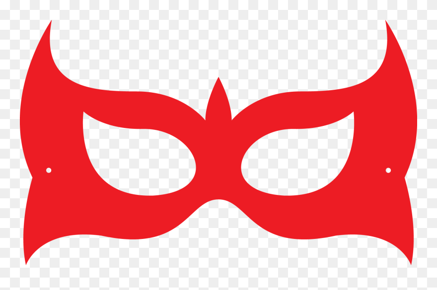 Download Supergirl Mask Printable Clipart Mask Superhero - Red Eye Mask Png Transparent Png