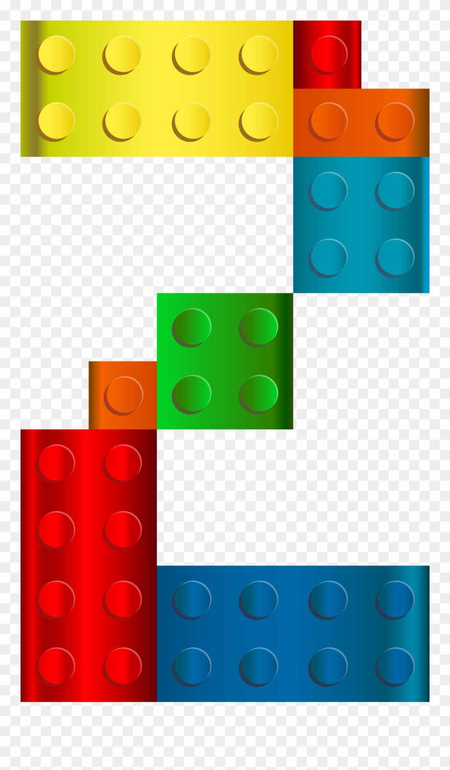 Lego Number Two Png Transparent Clip Art Imageu200b - Numeral 1 En Lego