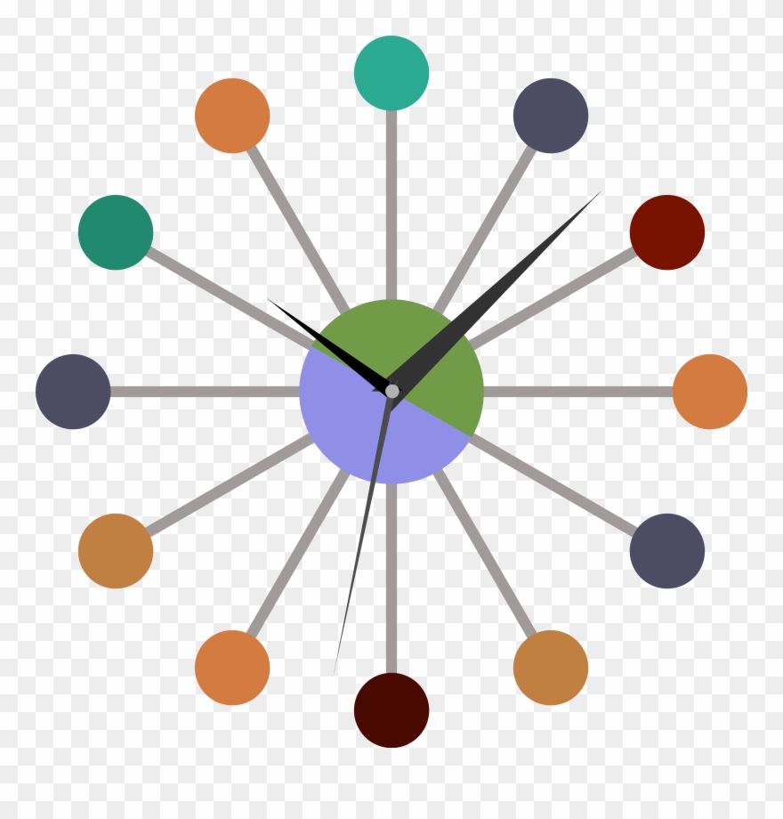 Retro Clock Clip Art - Png Download