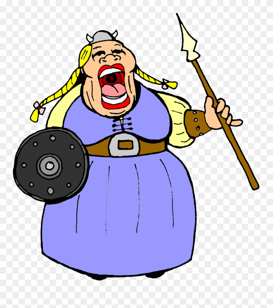 Singing Clipart Retro - Fat Opera Singer Cartoon - Png Download