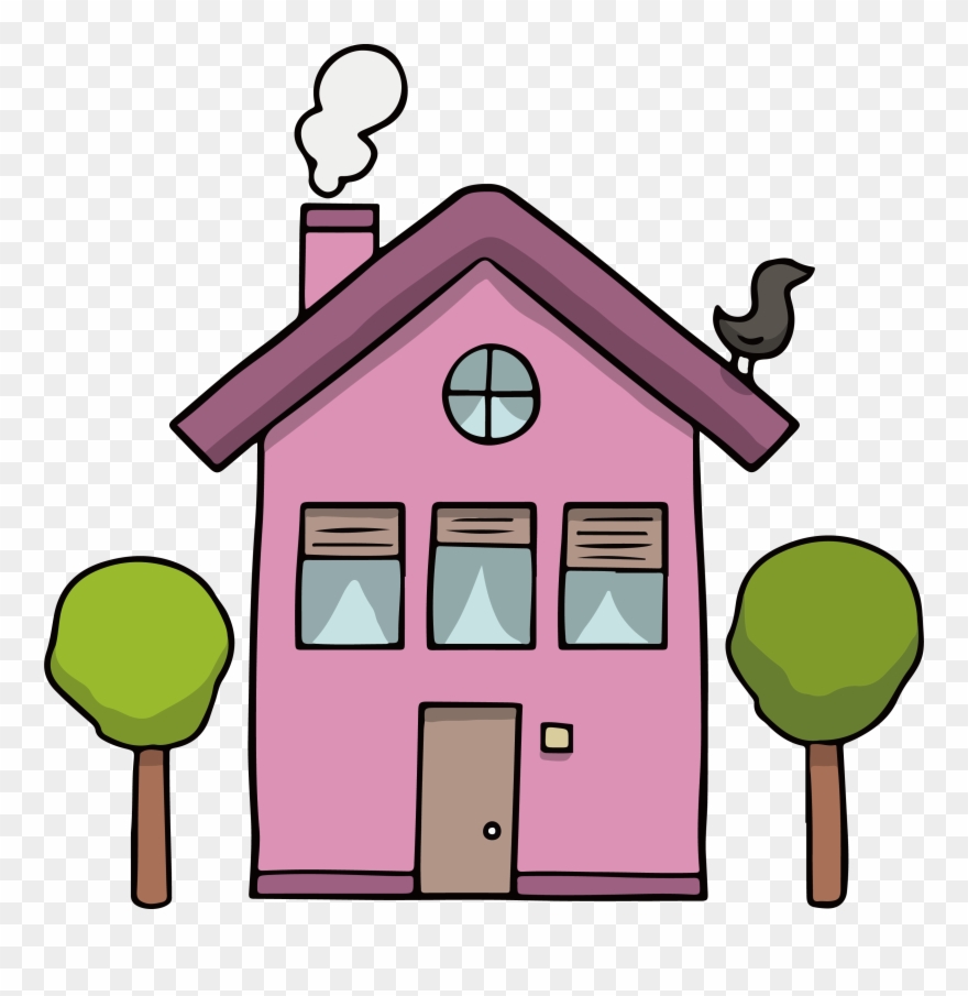 Lovely Purple Transprent Png - Little House Cartoon Clipart