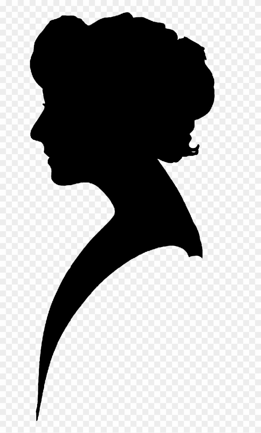 Silhouette Clipart Vintage Woman Silhouette Free Silhouette - 19th Century Woman Silhouette - Png Download