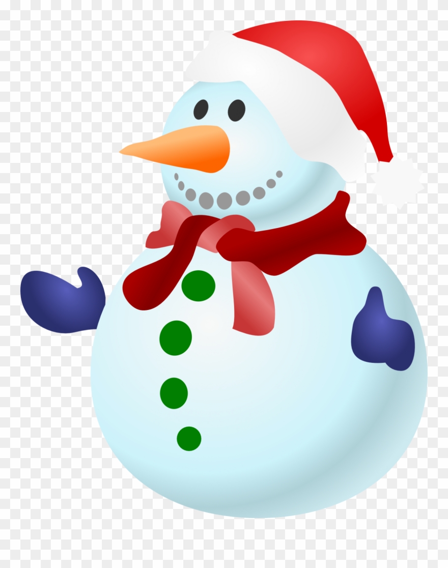 Clipart Christmas Party - Snow Man Clip Art - Png Download