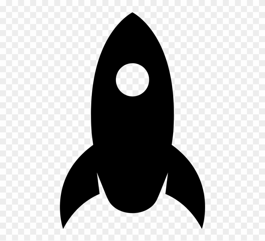 Clipart Info - Rocket Clip Art Black - Png Download