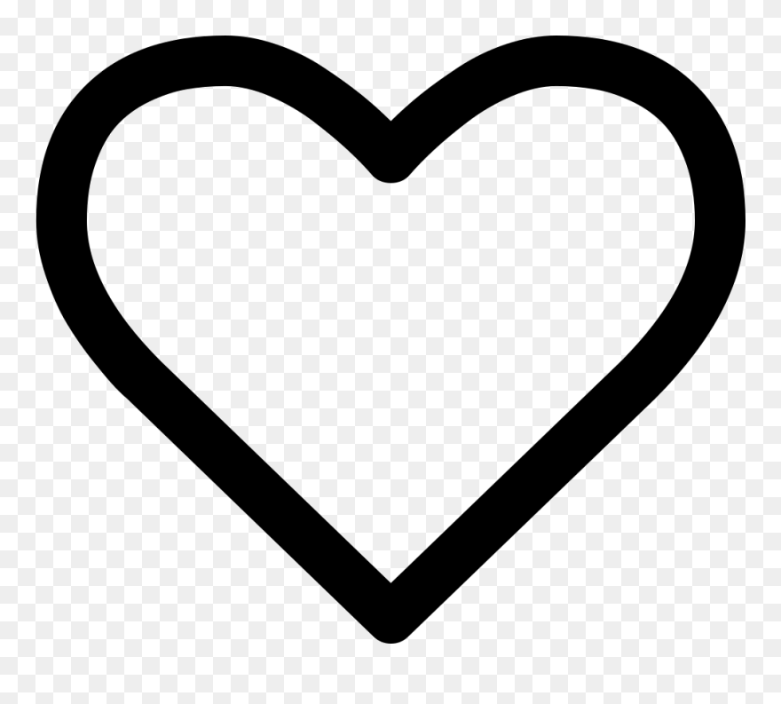 Heart Empty Font Awesome - Heart Icon Transparent Background Clipart