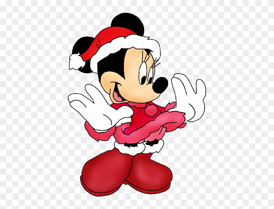 Pix For Disney Christmas Characters Clip Art - Minnie Mouse Christmas Clip Art - Png Download